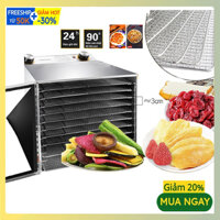 Máy sấy khô thực phẩm DEHYDRATOR 800W 10 khay inox sấy tuần hoàn 360 độ