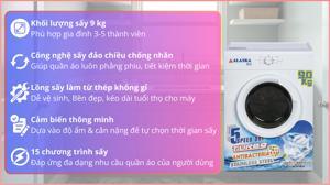 Máy sấy quần áo Alaska 9kg MS-95