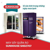 Máy Sấy Quần Áo, Tủ Sấy SUNHOUSE SHD-2707 Có Điều Khiên Từ Xa- HÀNG CHÍNH HÃNG 12 Tháng Toàn Quốc