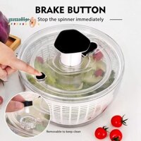 Máy sấy rau diếp Salad Spinner Máy sấy rau củ dễ ăn 1 tay Máy trộn Salad cho rau xanh, thảo mộc, quả mọng, trái cây Dễ dàng lắp đặt Dễ dàng sử dụng
