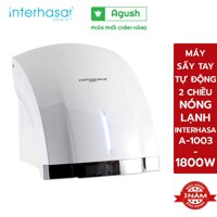 Máy sấy tay tự động cảm ứng trong nhà vệ sinh giá rẻ INTERHASA A-1003 1800W nóng lạnh 2 chiều treo tường - Agush shop [bonus]