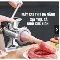 Máy say thịt bằng tay nhồi xúc xích lạp sườn - Máy xay thịt đa năng bằng gang nhồi xúc xích siêu bền siêu tiện lợi