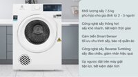 Máy sấy thông hơi Electrolux 7.5 kg EDV754H3WB