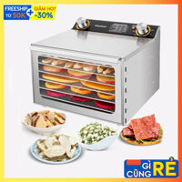 Máy sấy thực phẩm, máy sấy khô thực phẩm DEHYDRATOR 400W 6 khay inox sấy tuần hoàn 360 độ