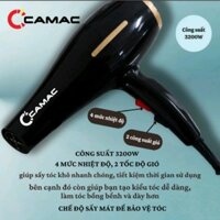 Máy sấy tóc Camac chính hãng công suất lớn 3200w , Máy sấy tóc 2 chiều nóng lạnh tặng kèm đầu thổi tạo kiểu