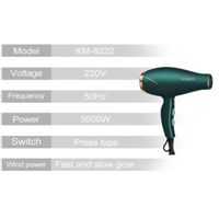 Máy sấy tóc công suất cao nhiệt độ không đổi thông minh 3500w km-8222
