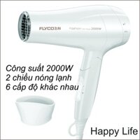 Máy sấy tóc Flyco 2 chiều nóng lạnh công suất 2000w, máy sấy tóc chống khô xơ tóc gấp gọn [chính hãng]