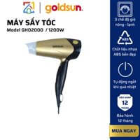 Máy sấy tóc Goldsun GHD2000 tích hợp 3 chế độ gió mát - nóng, Công suất 1200w cực khỏe, Bảo hành 12 tháng chính hãng