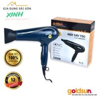 Máy sấy tóc Ionic công suất lớn 2000 W Goldsun GHD2041,sấy tóc Ion âm cho salon tóc, máy 3 mức nhiệt 2 mức gió mạnh bền