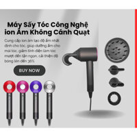 Máy sấy tóc không cánh quạt ion âm Tặng kèm đế treo Công Suất Lớn chuẩn salon BH 6 thang