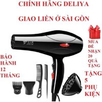 Máy sấy tóc máy sấy tóc mini máy uốn tóc máy tạo kiểu tóc máy sấy tóc 2200W tặng 5 phụ kiện chính hãng Deliya