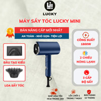 Máy sấy tóc mini DELADEP 1800W tạo kiểu với 3 chức năng sấy ion âm chăm sóc tóc hư tổn, 2 chiều nóng lạnh MST03