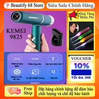 Máy sấy tóc mini gấp gọn KEMEI - 9825 nóng lạnh 2 chiều, Máy sấy tóc cao cấp loại tốt giá rẻ
