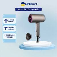 Máy sấy tóc mini NMI, 1800W tạo kiểu với 3 chức năng sấy ion âm chăm sóc tóc hư  tổn, 2 chiều nóng lạnh MST03 – NMI MART