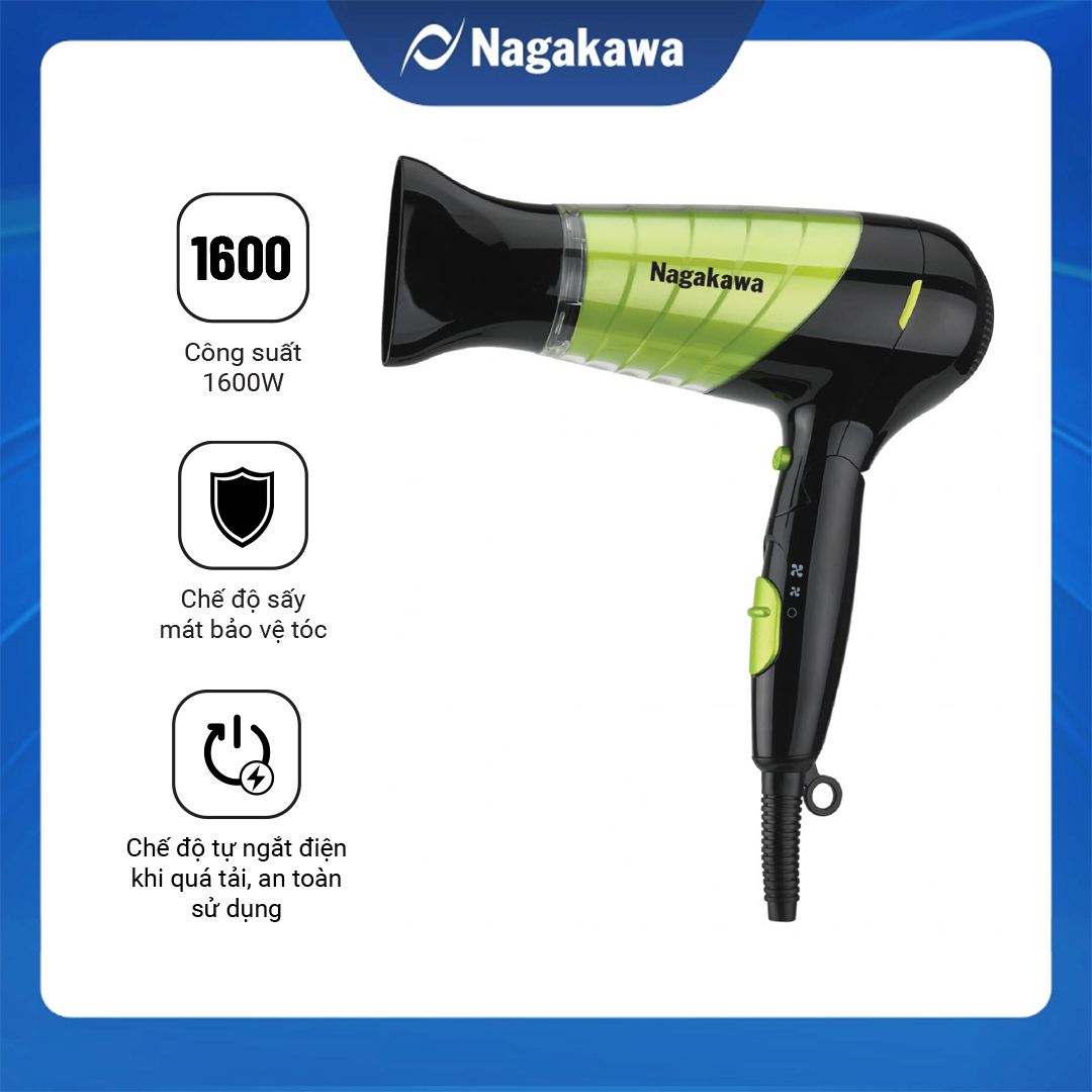 Máy sấy tóc Nagakawa NAG1604 - 1600W