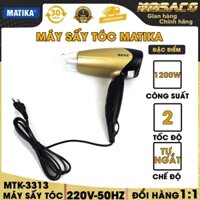 Máy sấy tóc nóng lạnh Matika MTK-3313 1200w Máy sấy tiện lợi với hai tốc độ sấy, cho bạn lựa chọn tùy ý để sấy - MOSACO