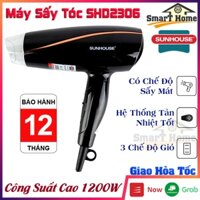 Máy Sấy Tóc Sunhouse SHD2306 , Máy Sấy Tóc Công Suất Lớn 1200W 3 Chế Độ Sấy Có Chế Độ Sấy Mát - Bảo Hành 12 Tháng