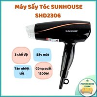 Máy Sấy Tóc Sunhouse SHD2306 Đen 1200W, 3 Chế Độ Nhiệt Ổn Định Và An Toàn - Máy Sấy Tóc 2 Chiều Nóng Lạnh