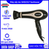 Máy sấy tóc Sunhouse SHD2317 chính hãng, Công suất 1800W, 2 Chế độ 4 mức nhiệt, Phù hợp sử dụng cho salon, tiệm tóc