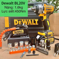 Máy siết bulong DeWalt BL20V , máy khoan pin động cơ không chổi than khoan tường, bắn vít, siết ốc + Tặng Full phụ kiện