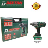 Máy Siết Bulong Dùng Pin Dekton M21-IW1450N - Lực Siết 1450Nm - Motor Brushless - Đầu Khẩu 3/4 - Chân Pin Phổ Thông