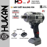 Máy siết bulong pin 21V đầu 3/4" HUKAN BODY-HM21-G2-IWB1034BL Xám, lực siết 1000Nm, dùng mở ốc, khoan, bắt vít, bắn tôn