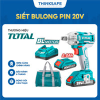 Máy siết bulong pin Total TIWLI2001 lực siết 300Nm không chổi than, đầu khẩu 1/2 inch, Máy bắn bulong sửa xe máy, ô tô