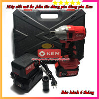 Máy Siết Mở Bulong, Bắn Tôn Dùng Pin Ken - Vặn Mở Bulong M6-M16 - Kèm 2 Pin 10 Cell Dung Lượng Cao