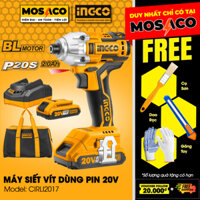 Máy Siết vít dùng pin 20V INGCO CIRLI2017 Kèm 2 pin 2.0Ah và 1 sạc Trục lục giác: 6,35mm - MOSACO