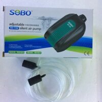 Máy sủi bọt oxi cho bể cá cảnh sobo SB 1106 2 vòi + 2 dây sủi + 2 quả sủi