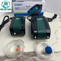 Máy sủi khí oxi sobo sb 1102-1106 silentairpump 1 vòi - 2 vòi : tặng thêm 2 quả sủi và 3 m dây sủi