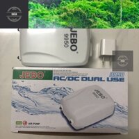 Máy Sủi Khí Oxy Tích Điện 2 Vòi Jebo 9950 - Máy Oxi Cho Hồ Cá