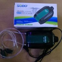 Máy sủi oxi hồ cá Silent Air pump chạy êm tặng 2 met dây và 2 cục sủi