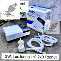 Máy Sủi Oxy Tích Điện 2 Vòi Sobo SB-268 (2W - 2x3Lít/Phút) , SEBO 1 vòi SB -168 - Phòng Cúp Điện Cho Hồ Cá