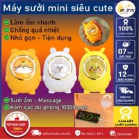 Máy sưởi ấm mini cầm tay kiêm sạc dự phòng pin 10000 mAh có đèn Led hình thú sưởi ấm nhanh, an toàn - Túi sưởi ấm tay