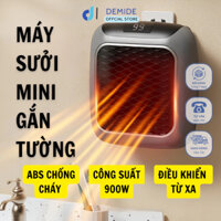 Máy sưởi ấm mini DEMIDE treo tường tự ngắt làm nóng nhanh chóng công suất 800W dễ dàng sử dụng
