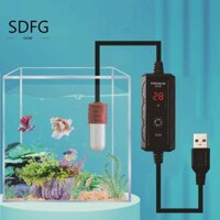 Máy sưởi bể cá Mini SDFG, Cần sưởi USB bể cá 10 / 15W có thể điều chỉnh, Tiết kiệm năng lượng thực tế Tự động 15-34°C Máy sưởi rùa giữ nhiệt tại nhà