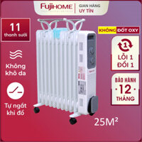 Máy sưởi dầu Nhập Khẩu không khô da 11 thanh Fujihome