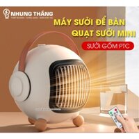 Máy Sưởi Để Bàn MS-Q6, Quạt Sưởi Mini - Công Nghệ Sưởi Gốm PTC Ceramic-Làm Nóng Nhanh -Tích Hợp Tản Gió -Hẹn Giờ Tắt