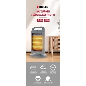 Máy sưởi điện 3 bóng Halogen Roler RH-2112