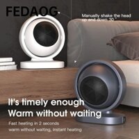 Máy sưởi điện FEDAOG, Máy sưởi không khí làm nóng nhanh tiếng ồn thấp, Máy sưởi quạt để bàn Mini di động bền bỉ Phòng văn phòng tại nhà