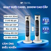 Máy sưởi gốm CAMEL, quạt sưởi đứng công suất cao Nhật Phong NP - CM89, làm nóng nhanh an toàn với trẻ sơ sinh, có khiển