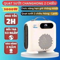 Máy sưởi gốm công suất 2000W, Máy sưởi mini có đèn hồng ngoại an toàn cho bé, Chống giật an toàn