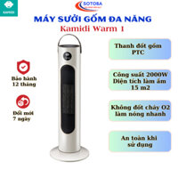 Máy sưởi gốm Kamidi Warm 1, không khô da, làm ấm nhanh, có điều khiển từ xa, chân đế xoay, bảo hành 12 tháng