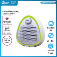 Máy sưởi gốm không khô da mini nhập khẩu FujiE CH-202, quạt sưởi ceramic không đốt oxi, không phát sáng, làm nóng nhanh, tự ngắt an toàn - Hàng chính hãng - VIỀN XANH-GREEN