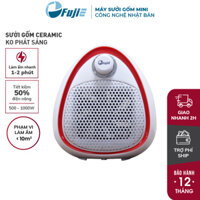 Máy sưởi gốm không khô da mini nhập khẩu FujiE CH-202, quạt sưởi ceramic không đốt oxi, không phát sáng, làm nóng nhanh, tự ngắt an toàn - Hàng chính hãng - VIỀN ĐỎ-RED