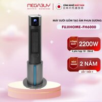 Máy sưởi gốm không khô da tạo ẩm nhập khẩu Nhật Bản FUJIHOME FH6000,quạt sưởi ấm điều khiển từ xa tự ngắt tiết kiệm điện