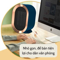 Máy Sưởi Gốm Mini, Quạt Sưởi Để Bàn 1200W, Tiết Kiệm Điện, Làm Ấm Nhanh, 2 Chế Độ Nhiệt, An Toàn Chống Cháy Nổ