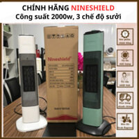 Máy sưởi gốm sưởi ấm phòng ngủ Nineshield KB-6502 công suất 2000W, Quạt sưởi ấm cho bé không đốt oxy