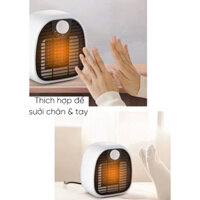 Máy sưởi mini để bàn phù hợp với làm văn phòng , dễ di chuyển , Quạt sưởi đa năng 2 chiều.